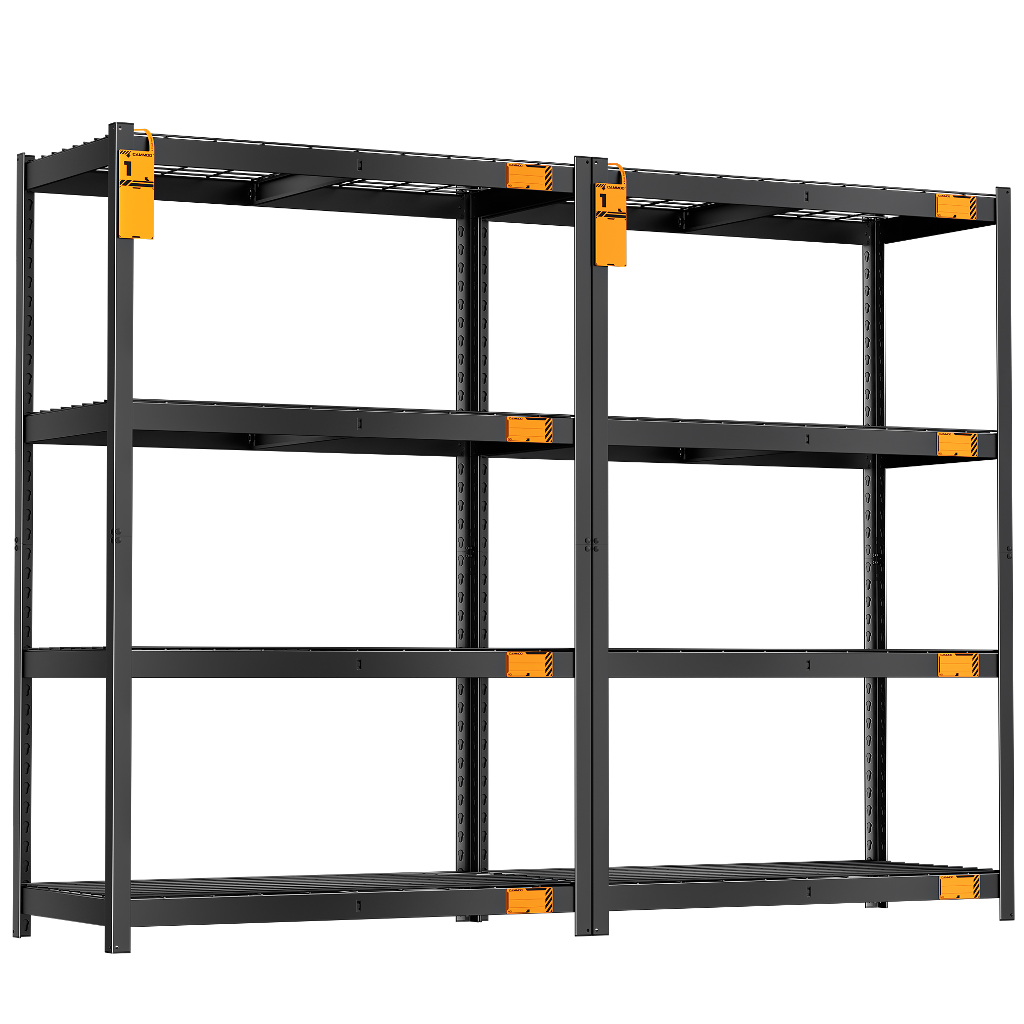 CAMMOO 4-Tier Metal Garage Storage Shelves, 40"W x 20"D x 60"H, 3200 lbs Capacity (2-Pack)