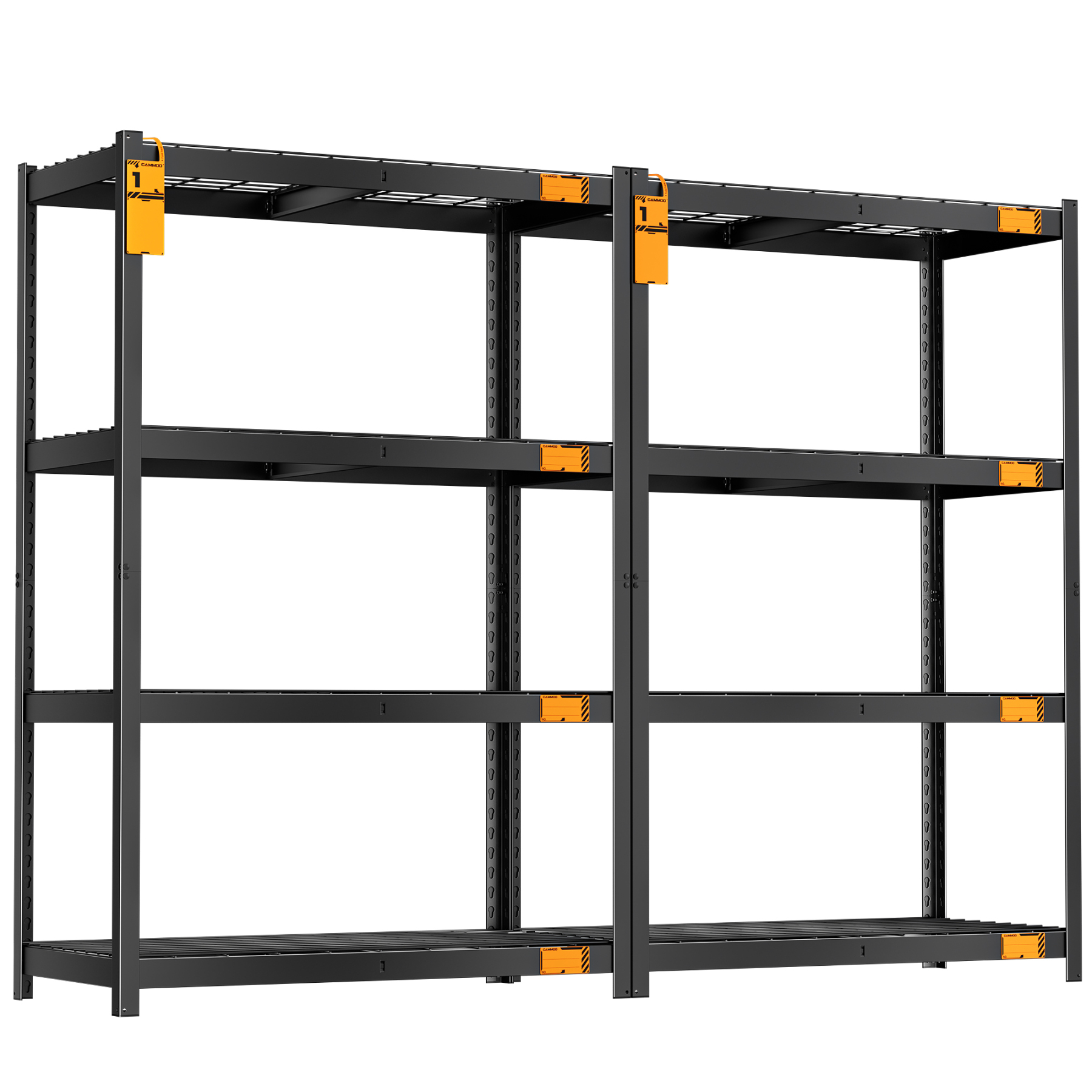 CAMMOO 4-Tier Metal Garage Storage Shelves, 40"W x 20"D x 60"H, 3200 lbs Capacity (2-Pack)