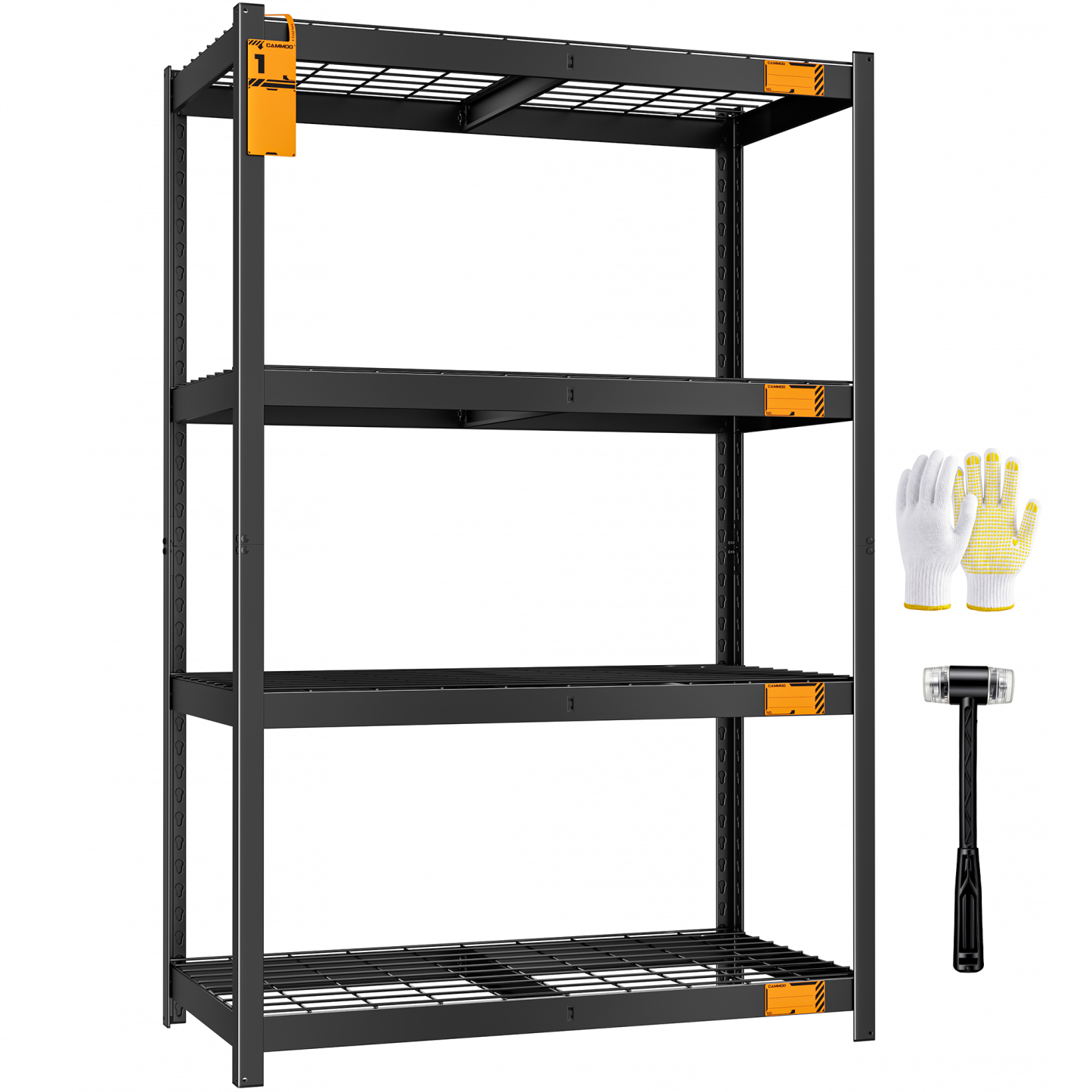 CAMMOO 4-Tier Metal Garage Storage Shelves, 40" W x 20" D x 60" H, 3200 lbs Capacity