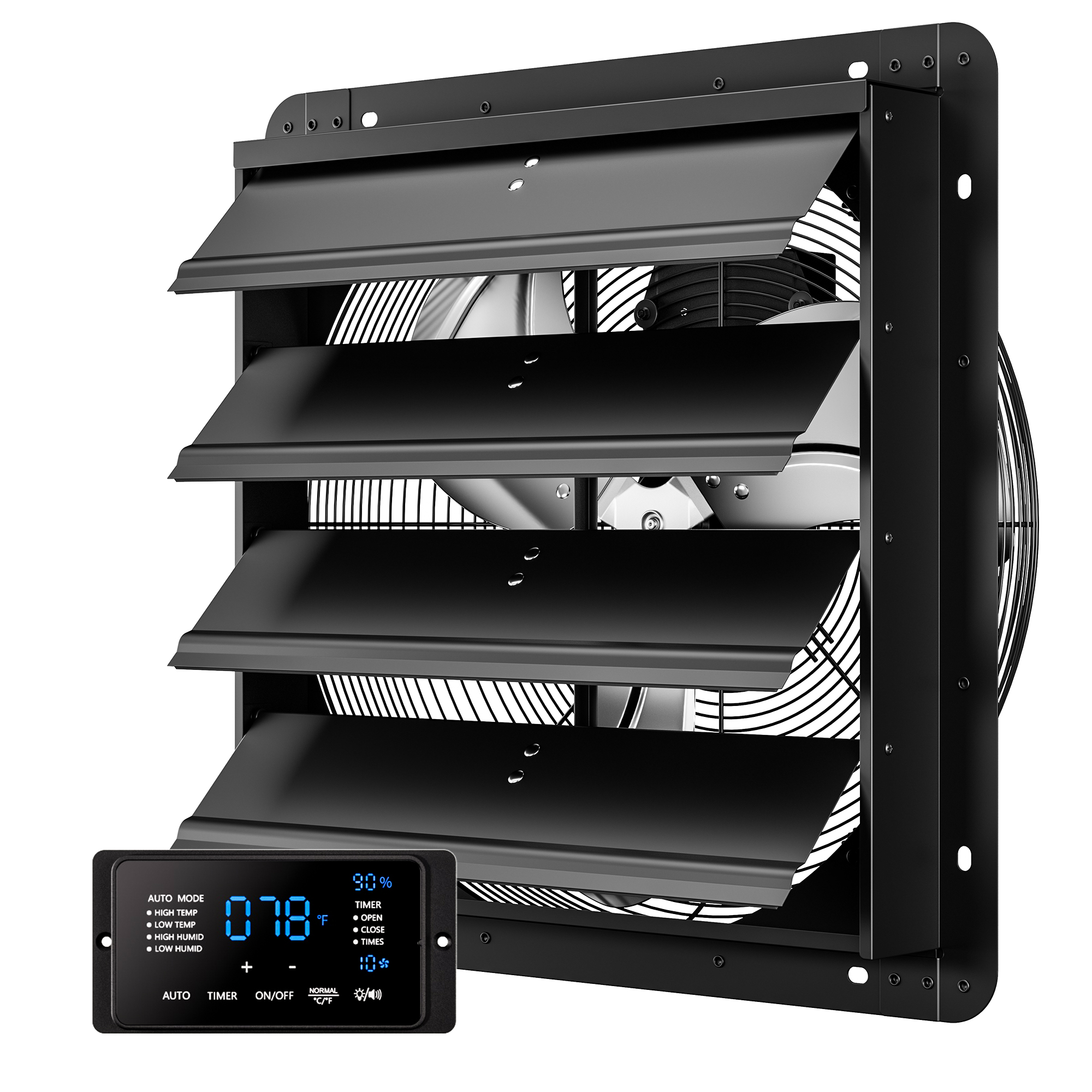 CAMMOO 18 Inch Exhaust Fan, 3500 CFM, with Temp Humidity and Speed Control
