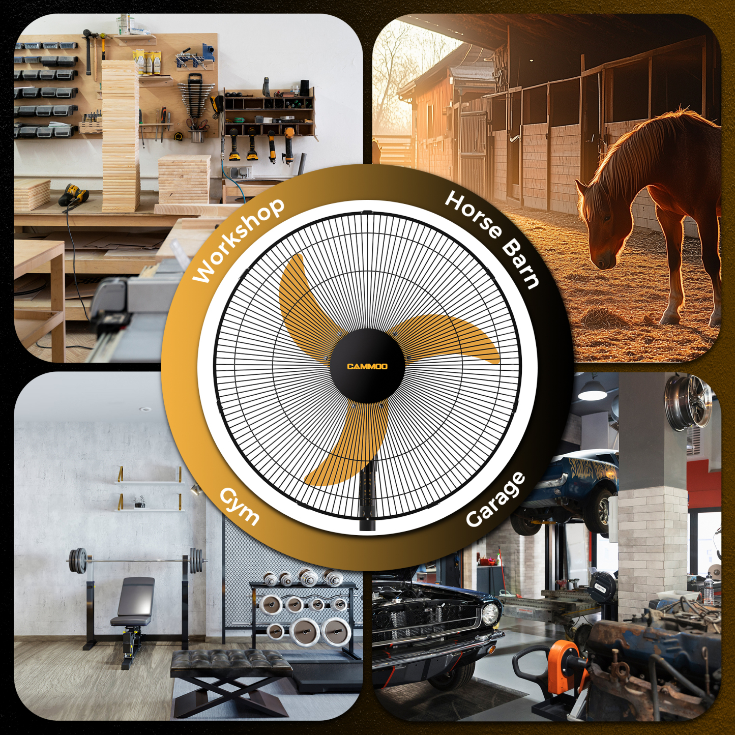 Cammoo 20 inch Wall Mount Fan Oscillating