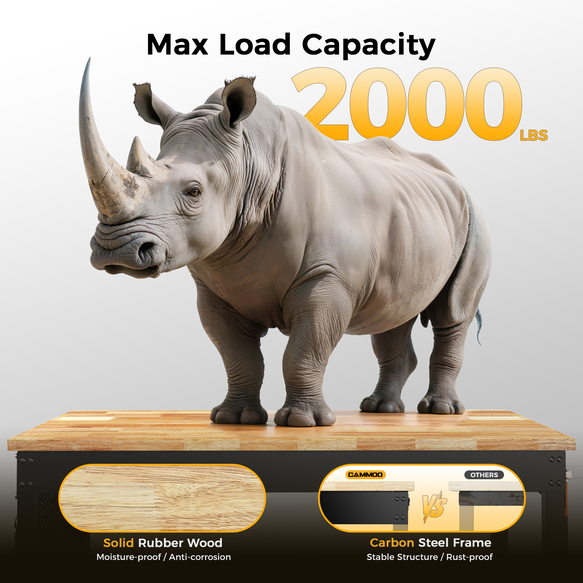 Cammoo Basic 48" Adjustable Heavy Duty Workbench