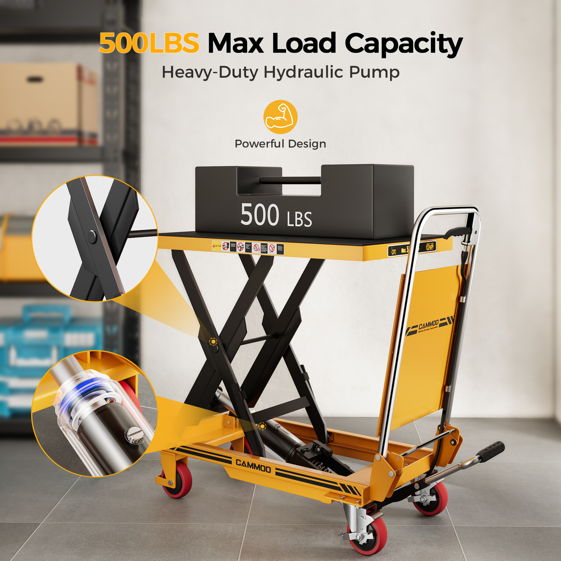 Cammoo Hydraulic Lift Table Cart LT500D