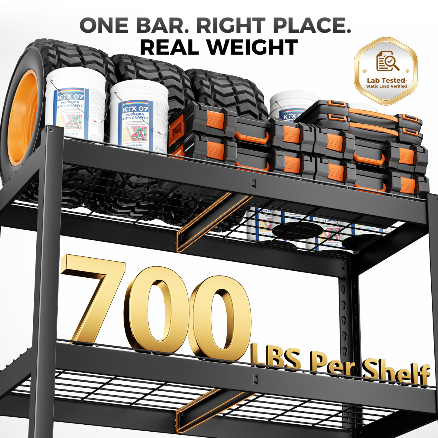 CAMMOO 5-Tier Metal Garage Storage Shelves, 36"W x 16"D x 72"H, 3500 lbs Capacity (2-Pack)