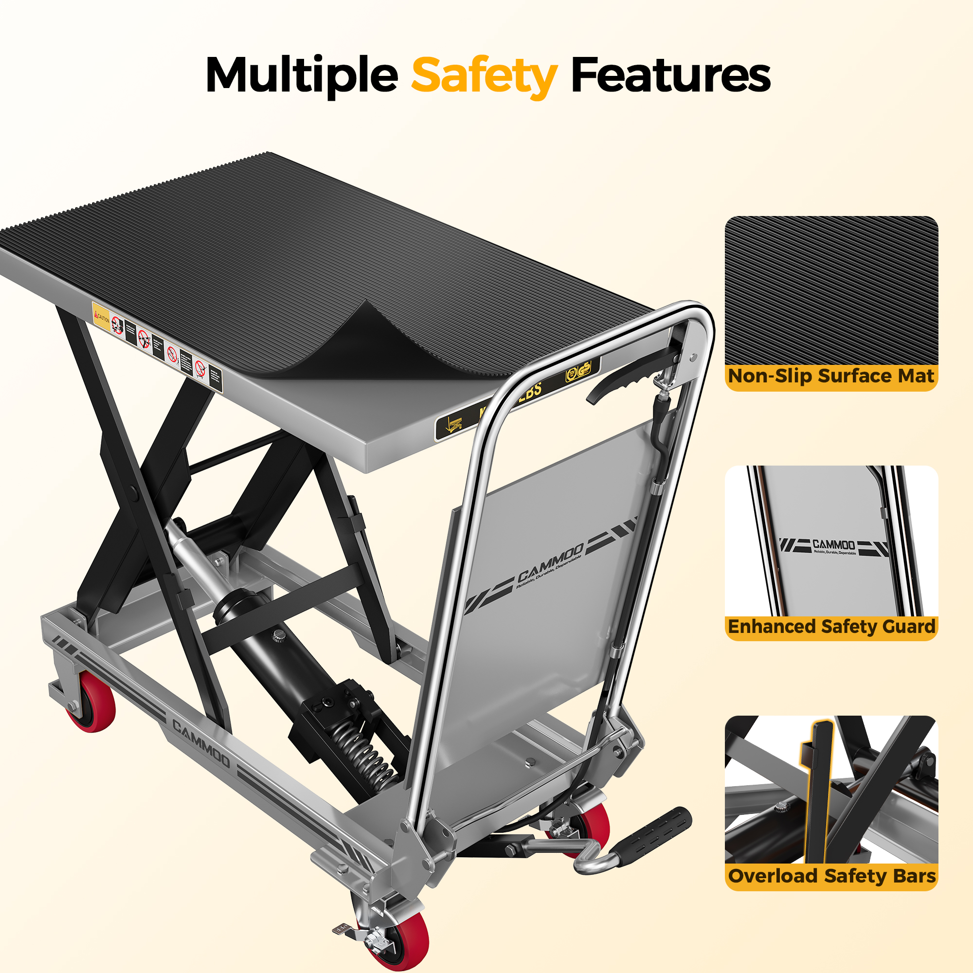 Cammoo Hydraulic Lift Table Cart LT500D-G