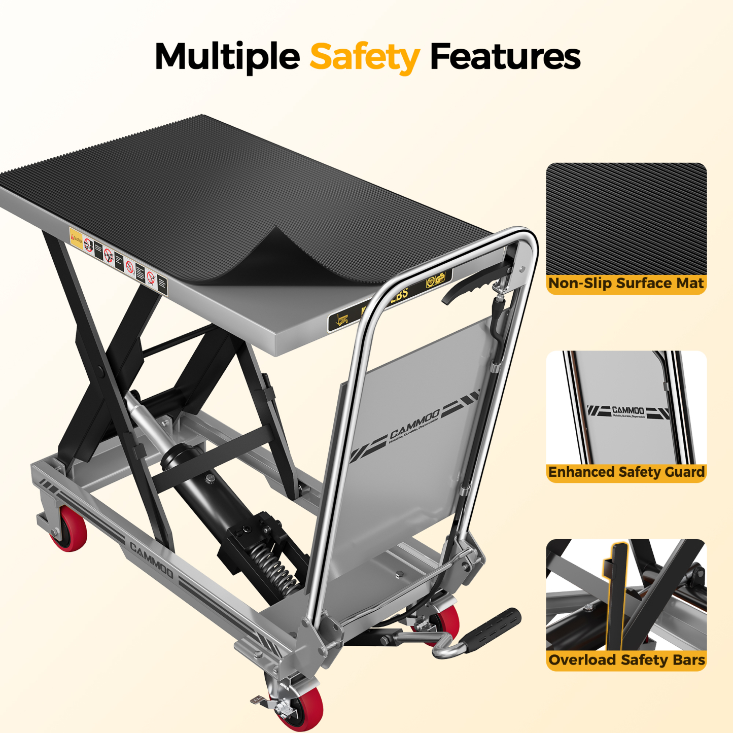 Cammoo Hydraulic Lift Table Cart LT500D-G