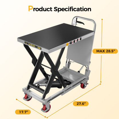 Cammoo Hydraulic Lift Table Cart LT500D-G