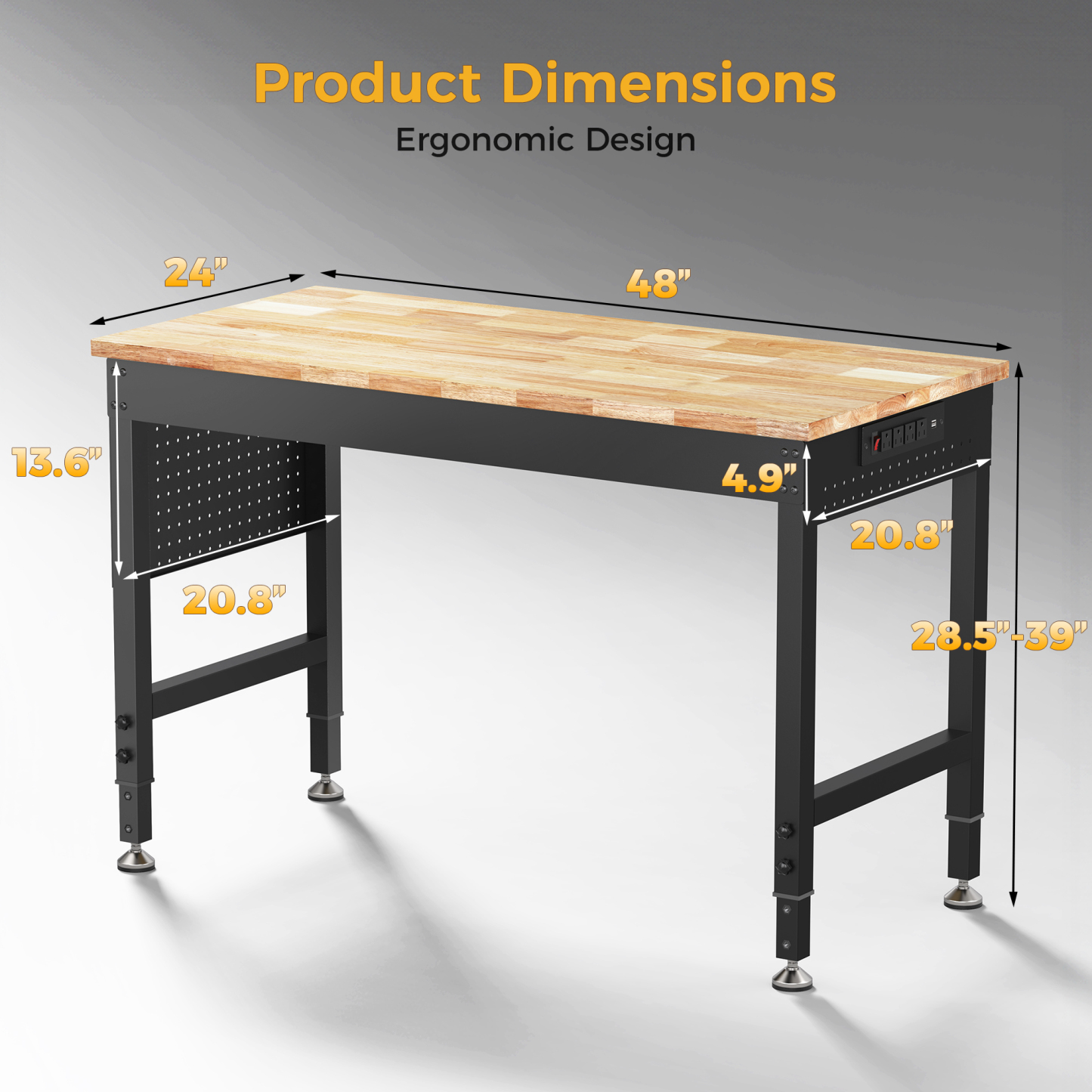 Cammoo Basic 48" Adjustable Heavy Duty Workbench