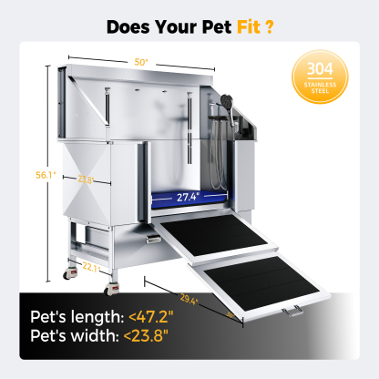 Cammoo 50 Inch Dog Washing Station