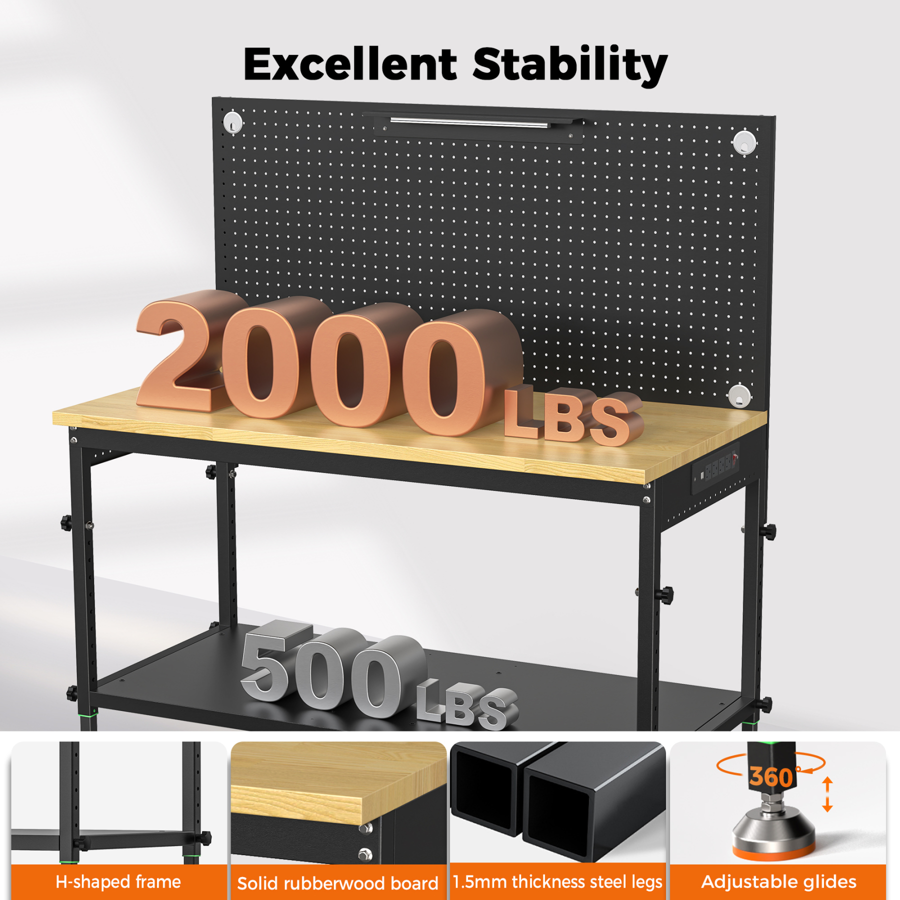Cammoo 48'' Heavy Duty Workbench