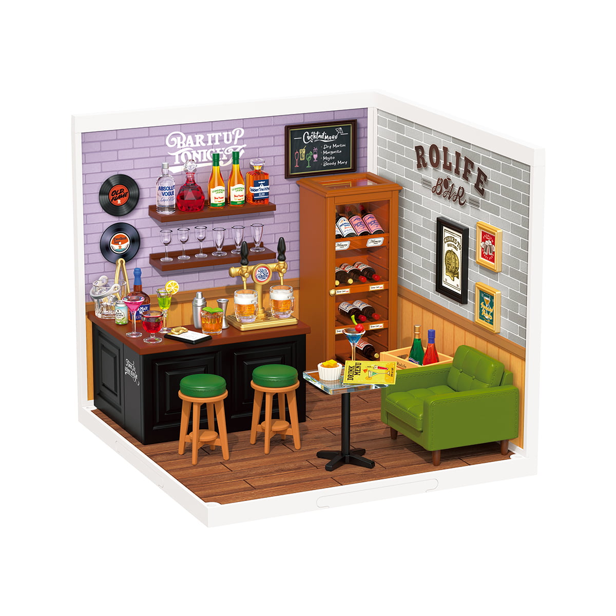 Rolife Plastic Miniature House - Leisurely Cheers Bar DW012