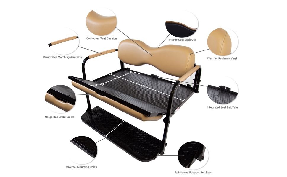 Golf Cart Rear Seat Kit