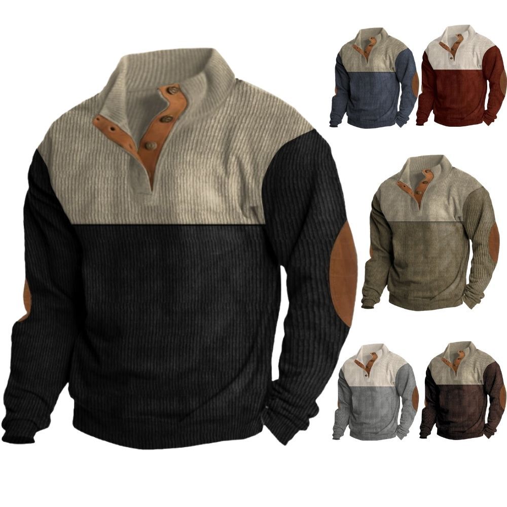 Men's Outdoor Casual Stand Collar Long Sleeve Sweatshirt