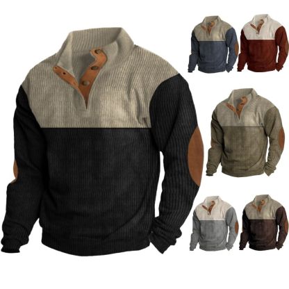 Men's Outdoor Casual Stand Collar Long Sleeve Sweatshirt