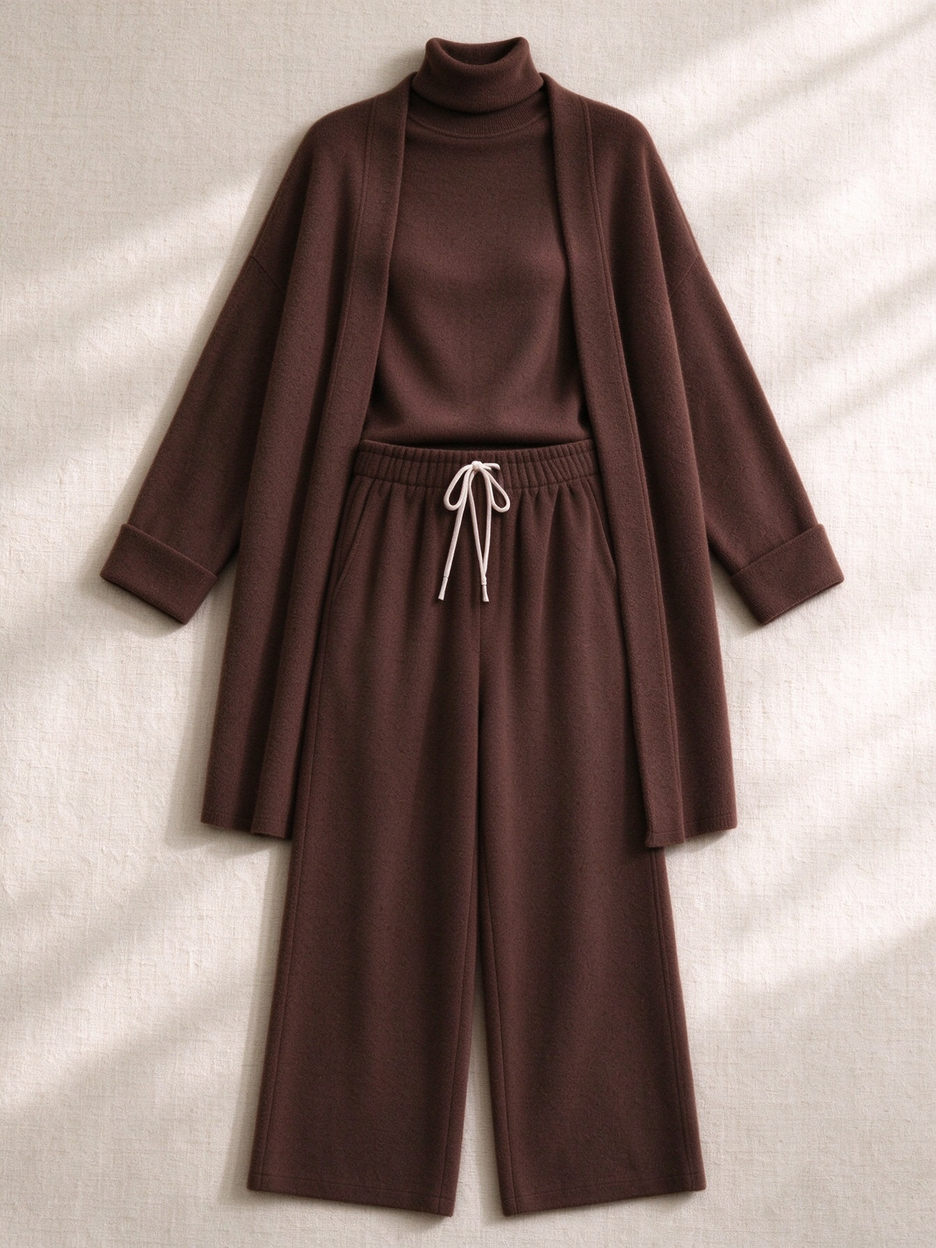 New Arrivals-2026 Cozy Knit Turtleneck Wide-Leg Pant Set