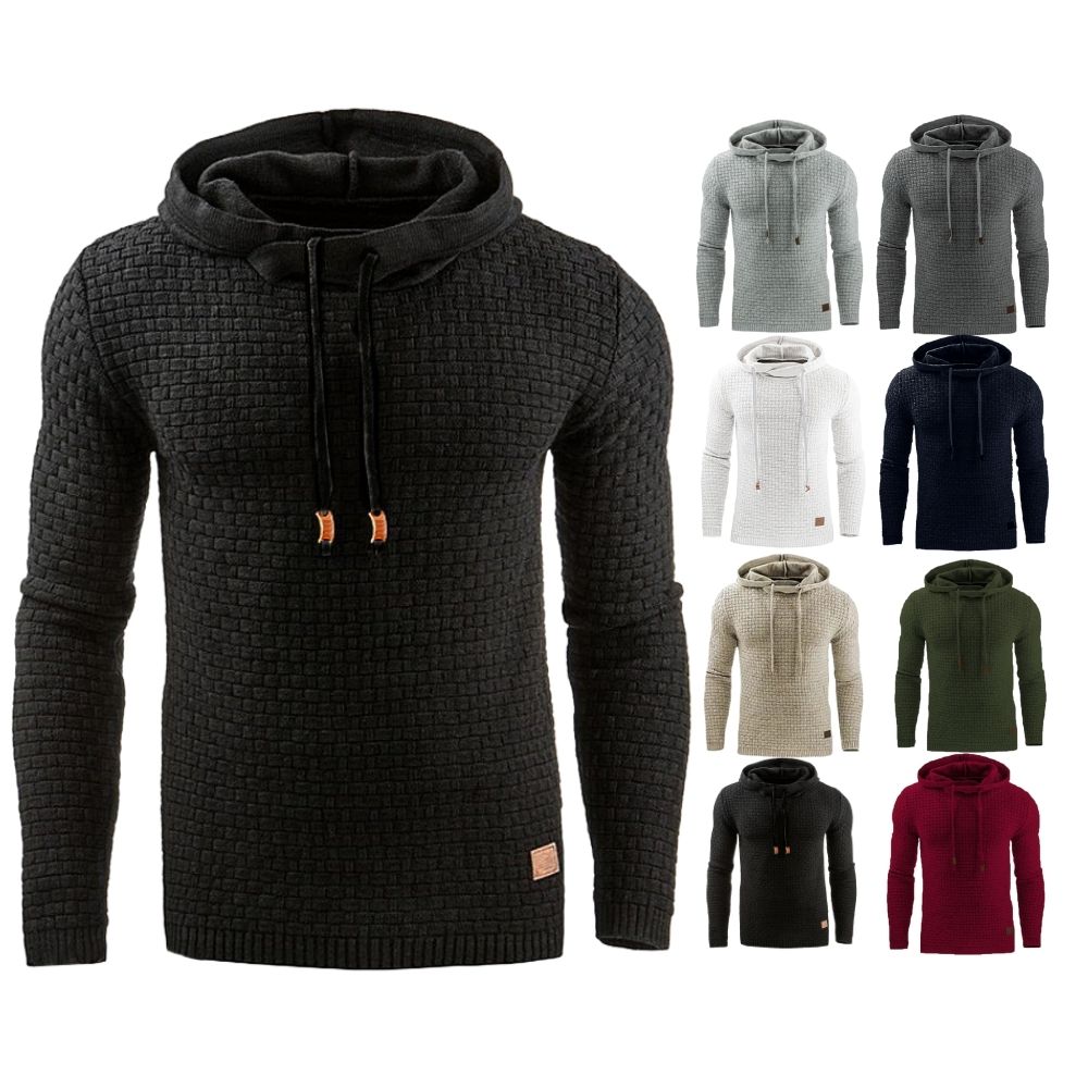 Long-sleeved Hooded Warm Colored Sweatshirt Coat