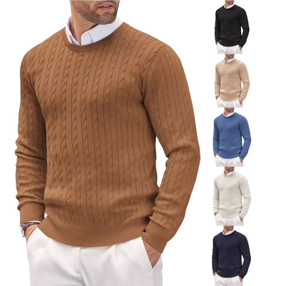 Men's Casual Gentleman Cashmere Jacquard Sweater