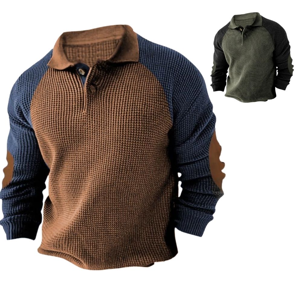 Men's Outdoor Raglan Sleeves Casual Polo Tee