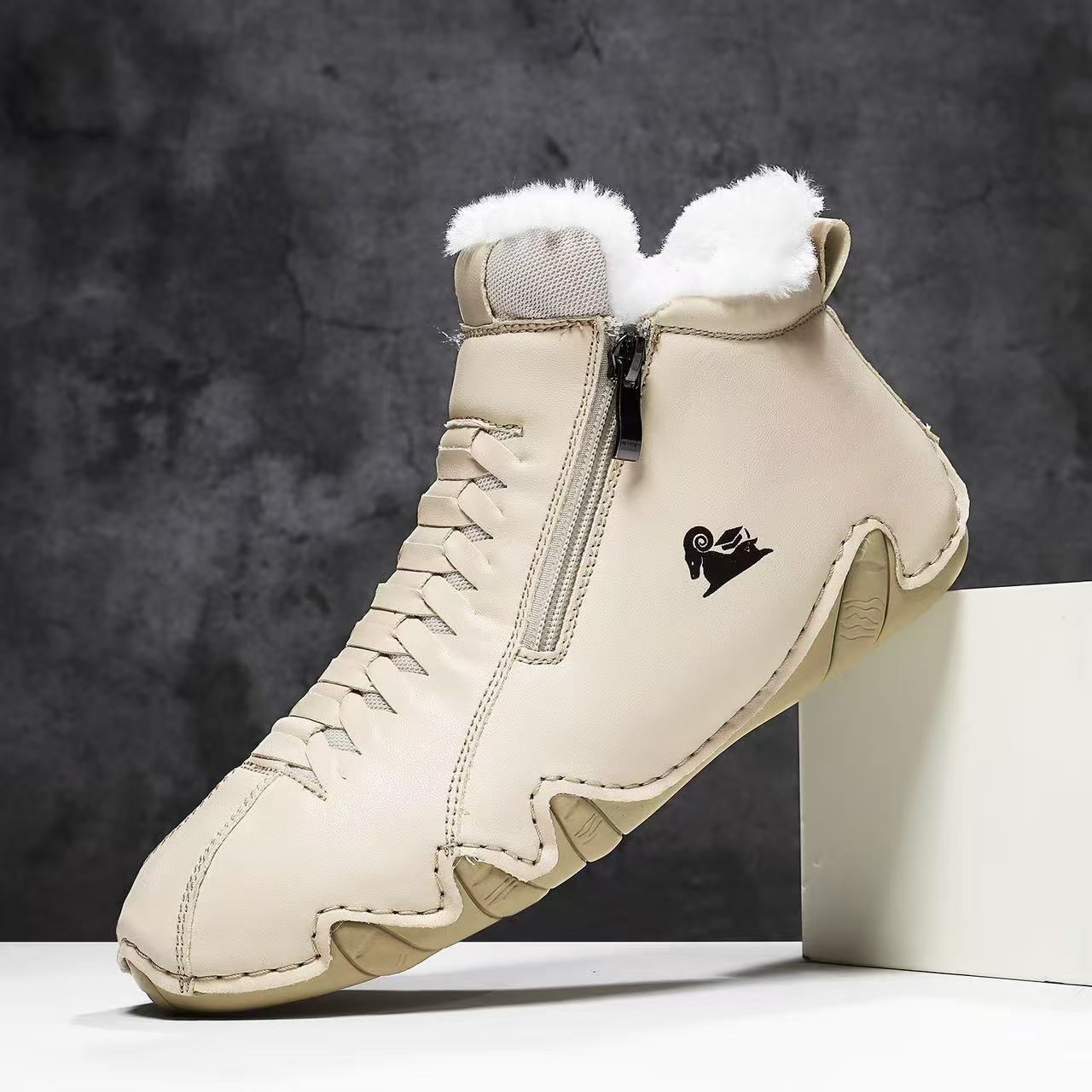 Beige orthopedic sneakers