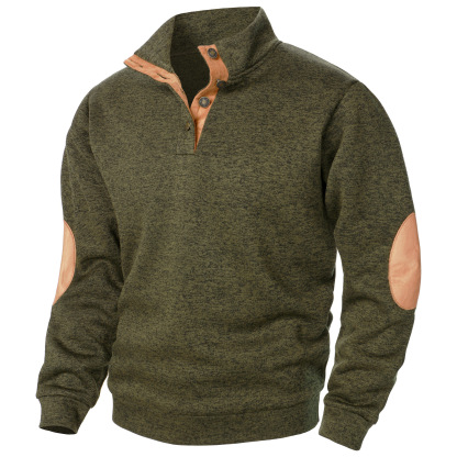 Men's Outdoor Casual Henley Long Sleeve Sweater