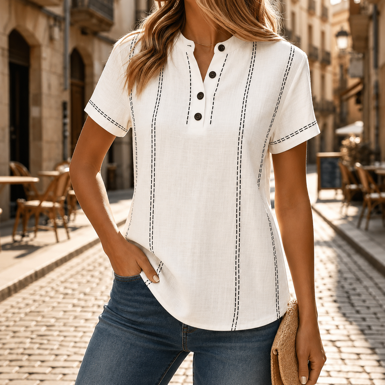 Women's Henley Top