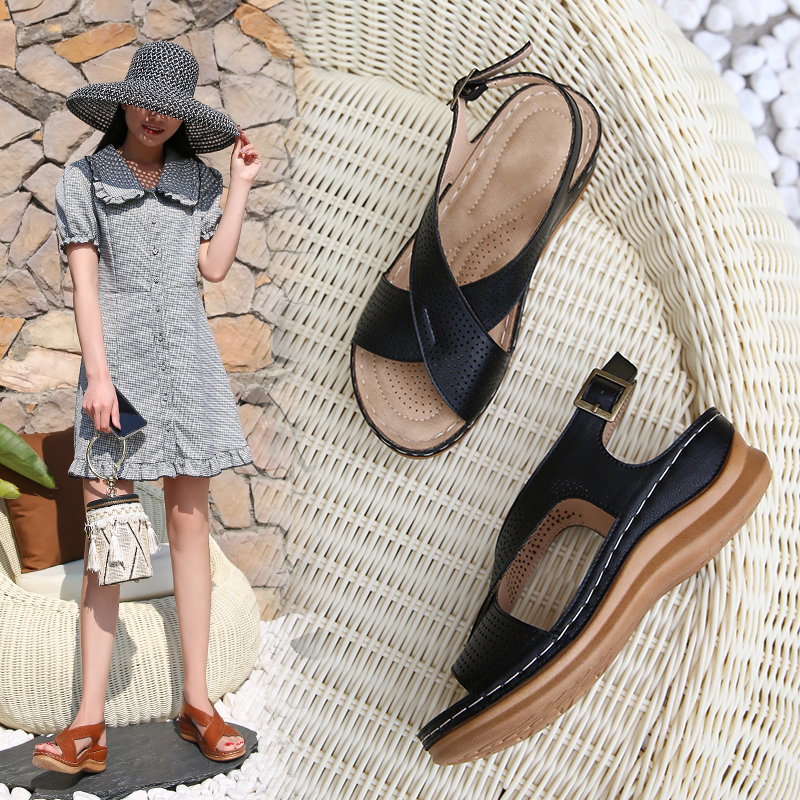 Wedge Sandals for Women Low Heel Closed Toe Wide Sandals for Women Wide Width Espadrille Heels Womens Black Platform Wedge Sandals Sandals Womens Dressy Comfy Wide Width Sandals Women