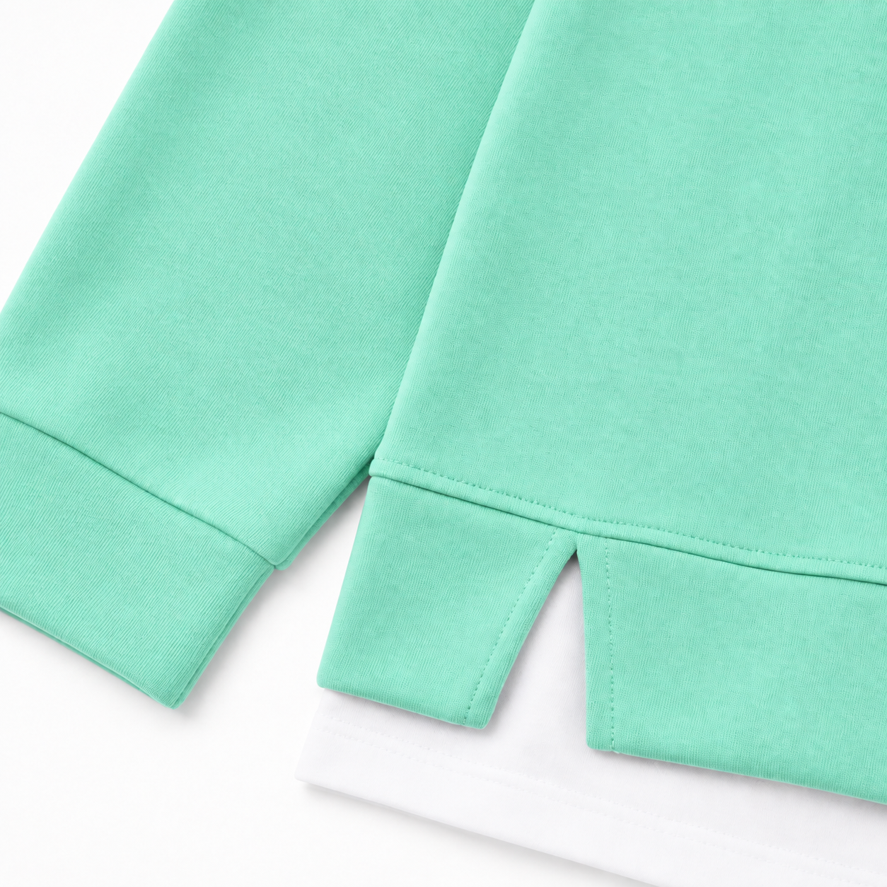 Side-Slit Sweatshirt And Jogger Set