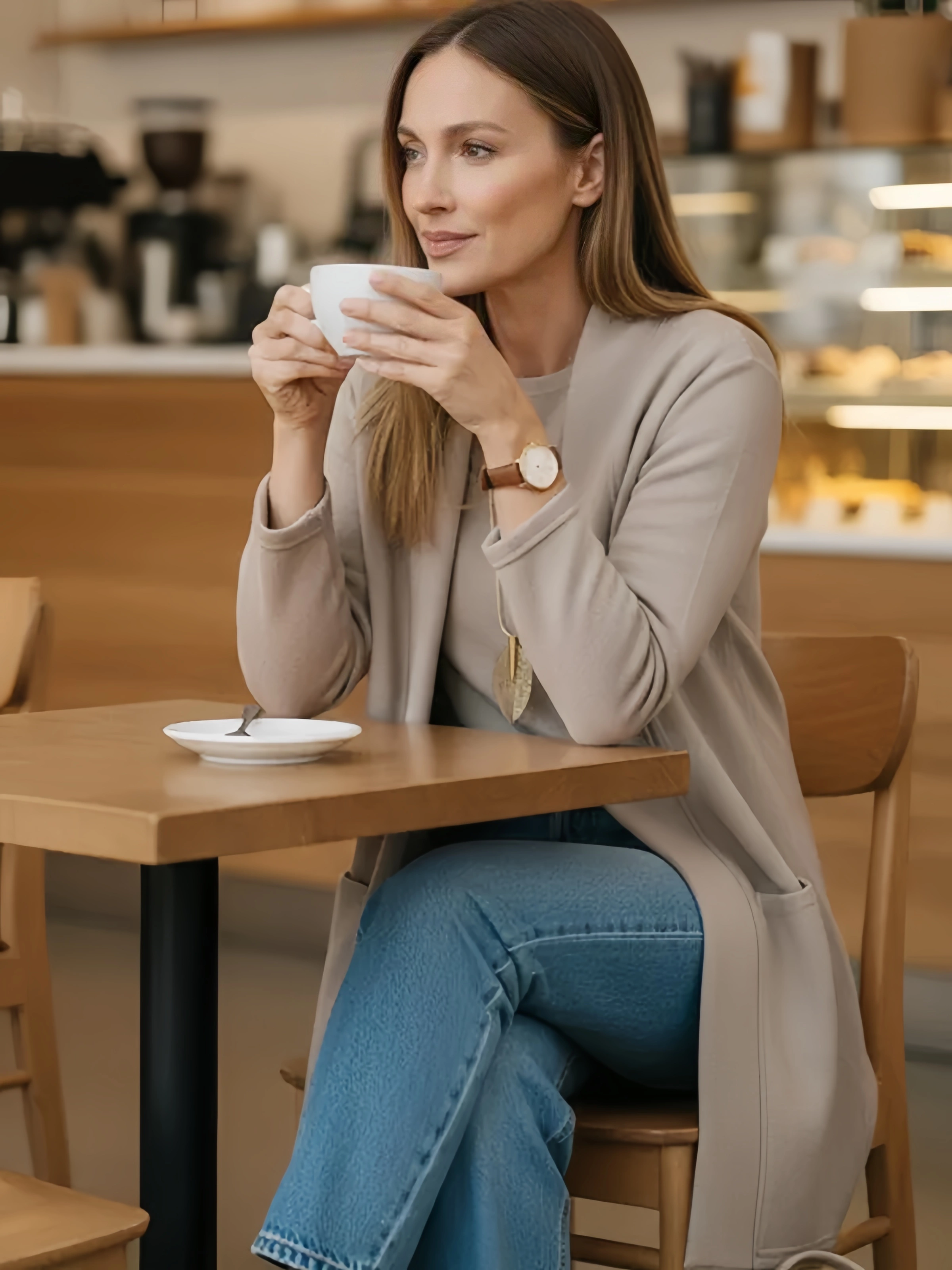 ⏰ LAST DAY 💥 Elegant 3-piece set including long cardigan, top and pants💞