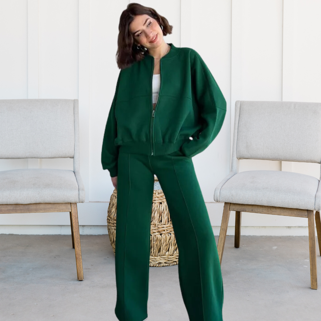 Women's two piece suit set for maximum comfort and style