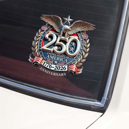 USA Bald Eagle Semiquincentennial 1776-2026 Car Window Decal Sticker (Limited Stock, Limited Time Offer)