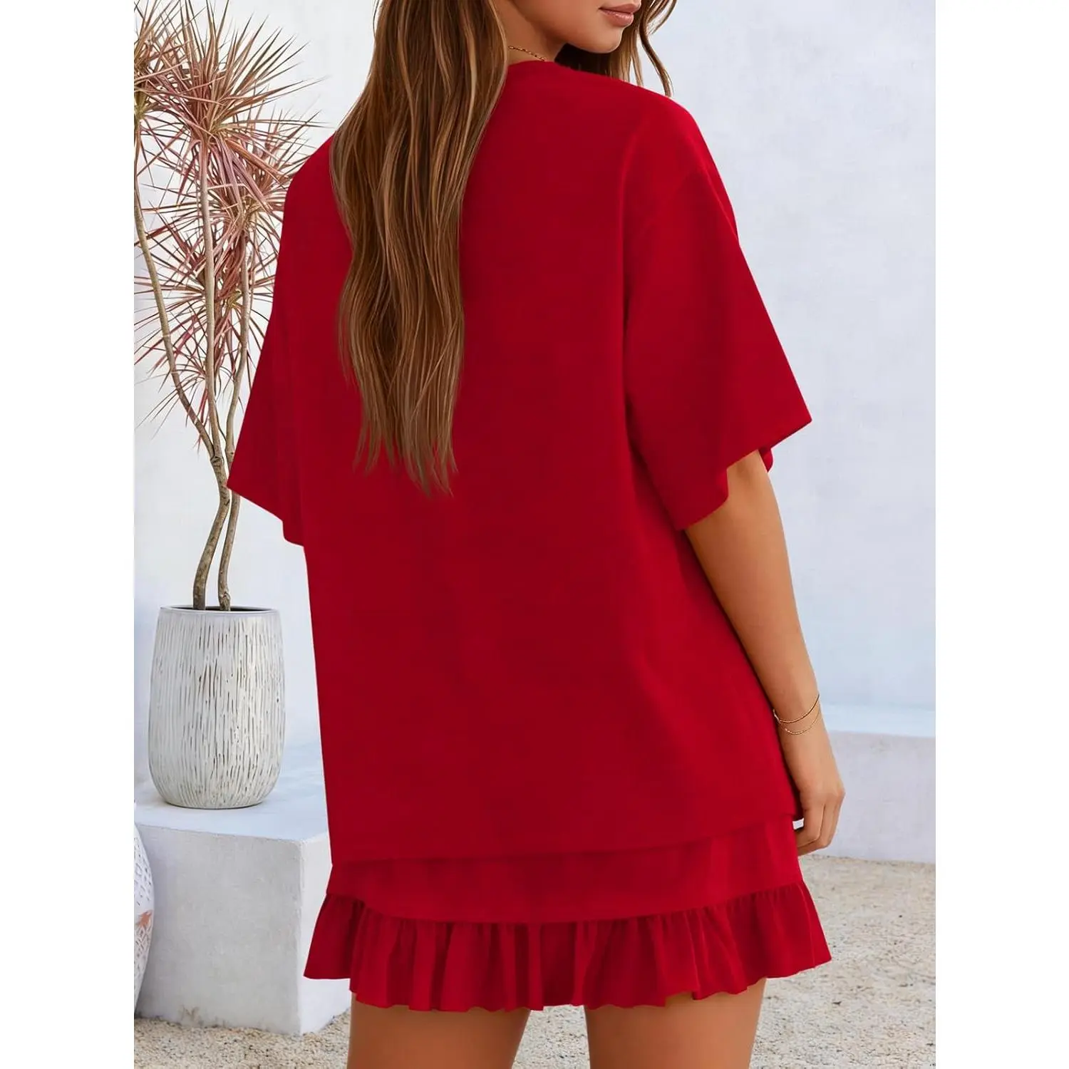  Women's 2 Piece Skirt Set for Summer Vacation