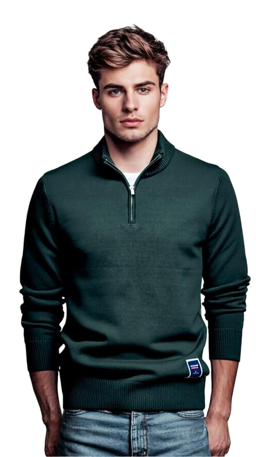 Classic Half Zipper Cardigan ASTRAL W NOBLE