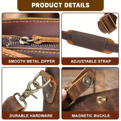 Retro Brown Messenger Bag