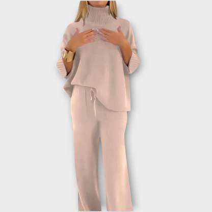 Cozy High-Neck Relaxed Knit Set