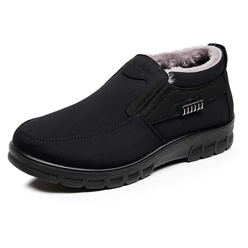 MEN'S COMFORTABLE SLIP-ON FLEECE WARM CASUAL COTTON SHOES