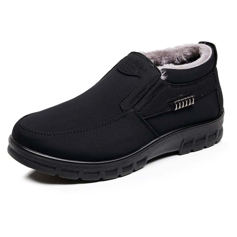 MEN'S COMFORTABLE SLIP-ON FLEECE WARM CASUAL COTTON SHOES