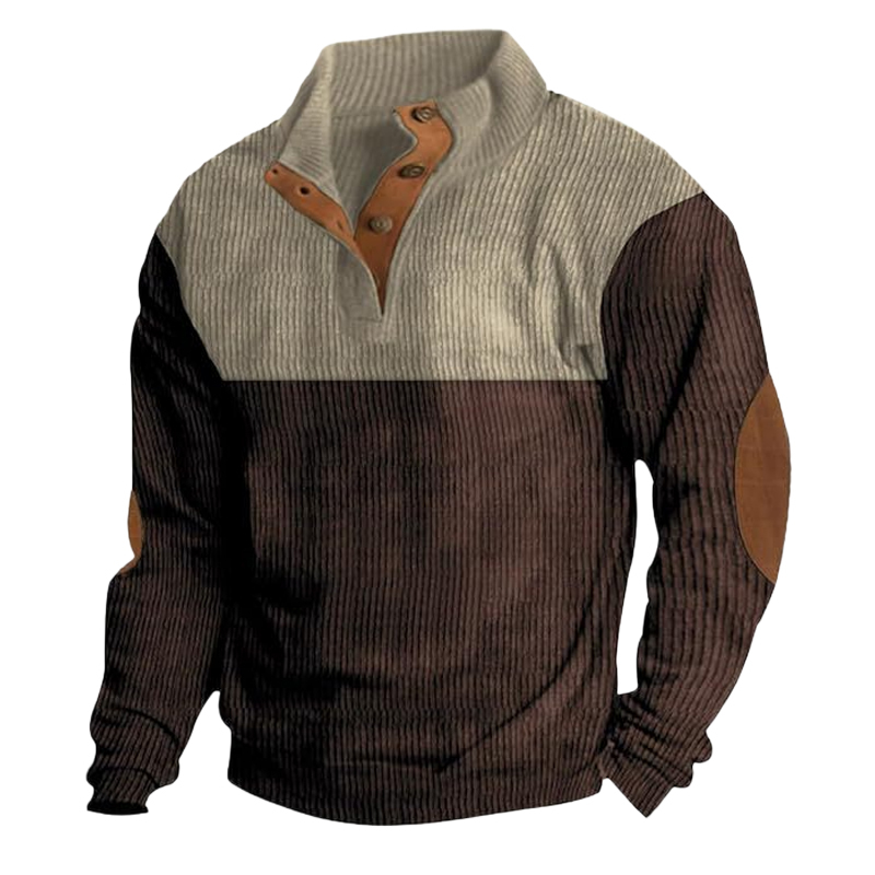 Men's Outdoor Casual Stand Collar Long Sleeve Sweatshirt