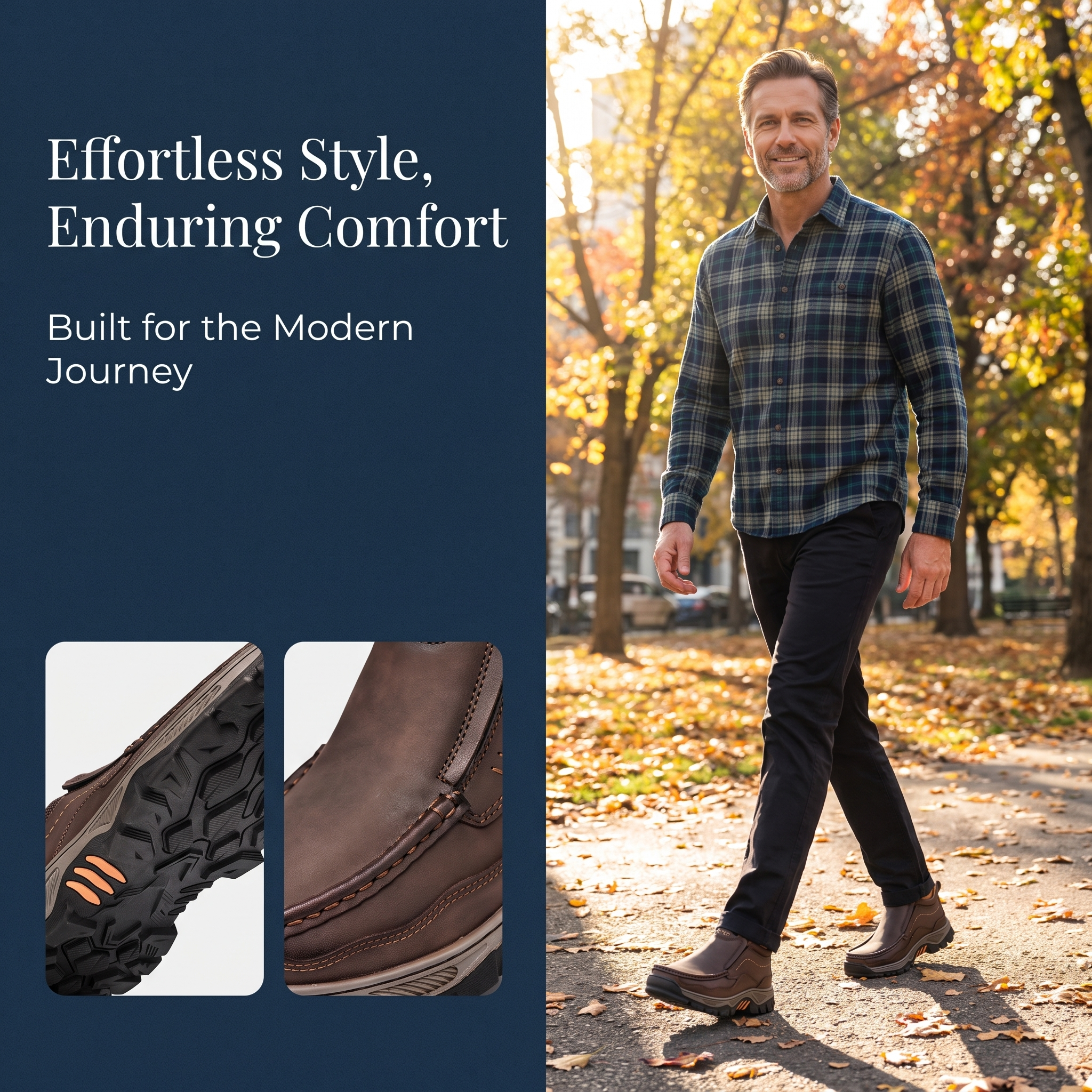 ⏰Last Day! 50% OFF 🔥TEORLAND®Men's Handmade Genuine Leather Orthopedic Comfortable Walking Boots