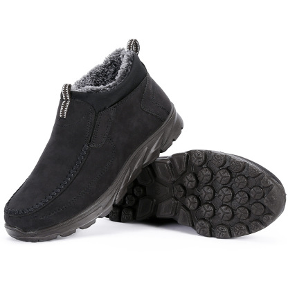 MEN FLEECE COMFORTABLE HIGH TOP CASUAL COTTON SHOES