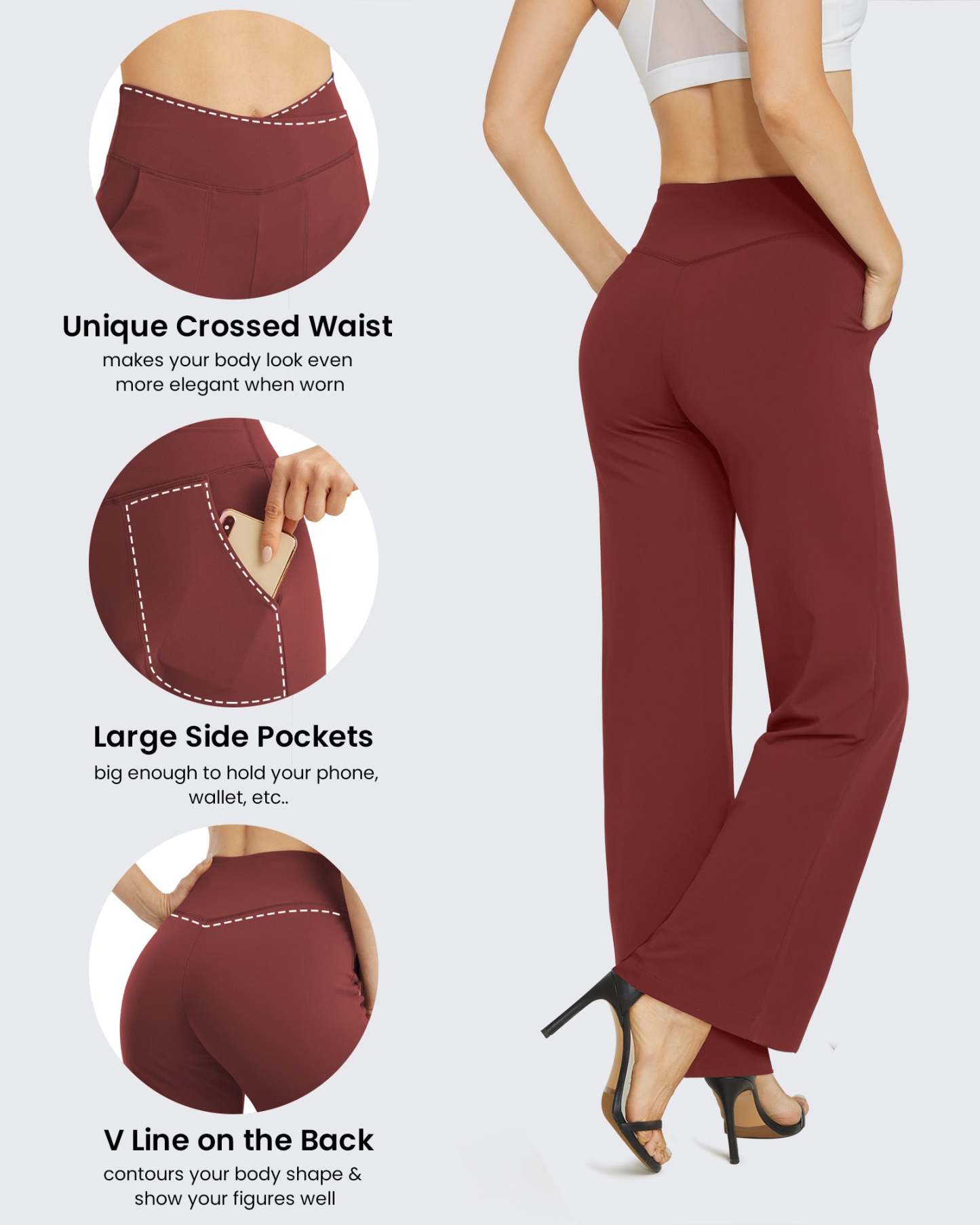 🔥Wide Leg High-Waist Casual Pants 31