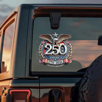 USA Bald Eagle Semiquincentennial 1776-2026 Car Window Decal Sticker (Limited Stock, Limited Time Offer)