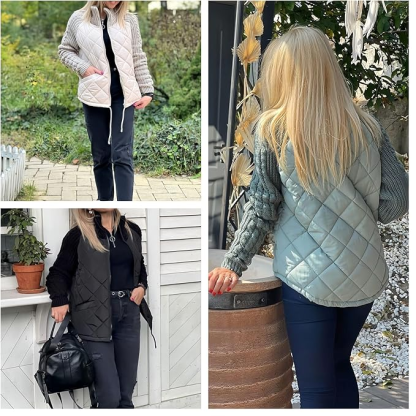 ⏰ LAST DAY 💥-2026 New Women's Knit Patchwork Puffy Jacket
