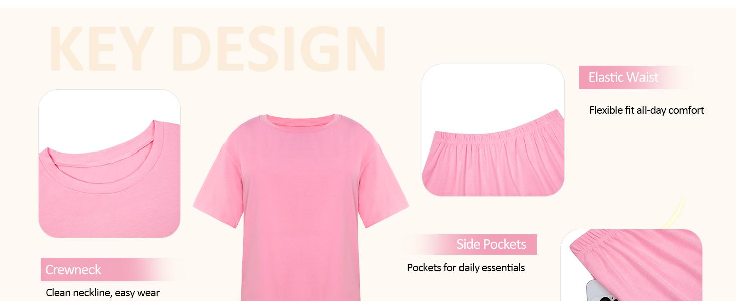 Yousify Women's 2 Piece Skirt Set Summer Vacation Outfits Short Sleeve Crewneck Top & Casual Mini Skirt for Easy Styling Loungewear Womenswear Yousify Women's 2 Piece Skirt Set Summer Vacation Outfits Short Sleeve Crewneck Top & Casual Mini Skirt for Easy Styling Loungewear Womenswear