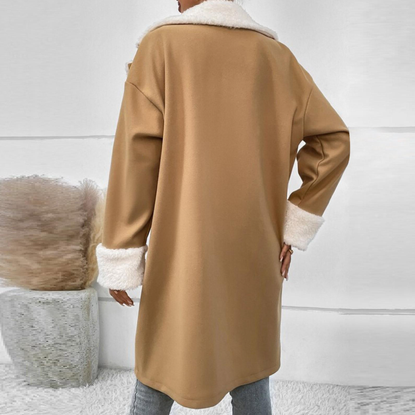 Women's Winter Coat Fleece Lined Teddy Coat Shearling Coat Long Jacket Warm