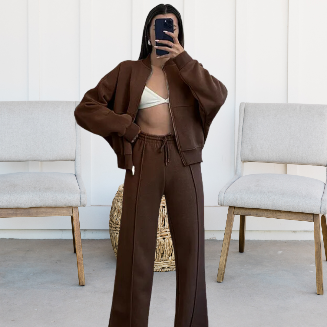 Women's two piece suit set for maximum comfort and style