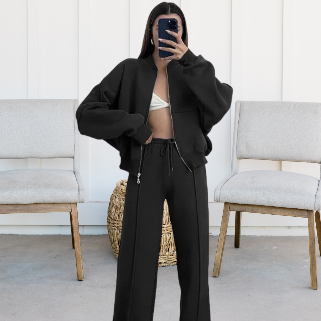 Women's two piece suit set for maximum comfort and style