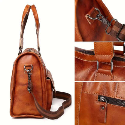 Large Leather Men's Luggage Bag