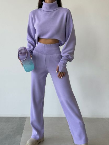 Turtleneck Glove Knit Suit