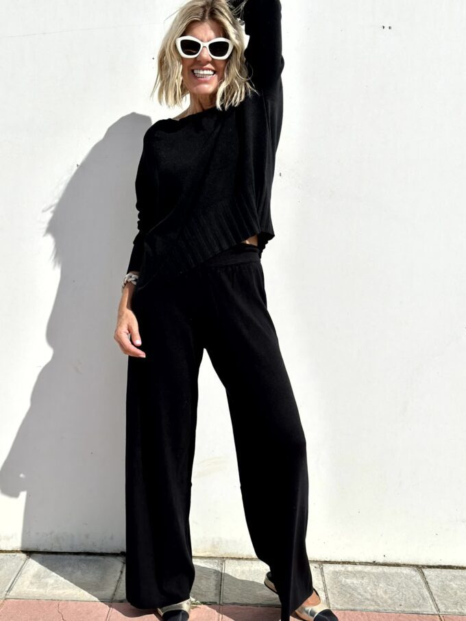 💥Special sale -Women's Solid Color Top & Pants Two-piece Set / Casual Sweater Suit