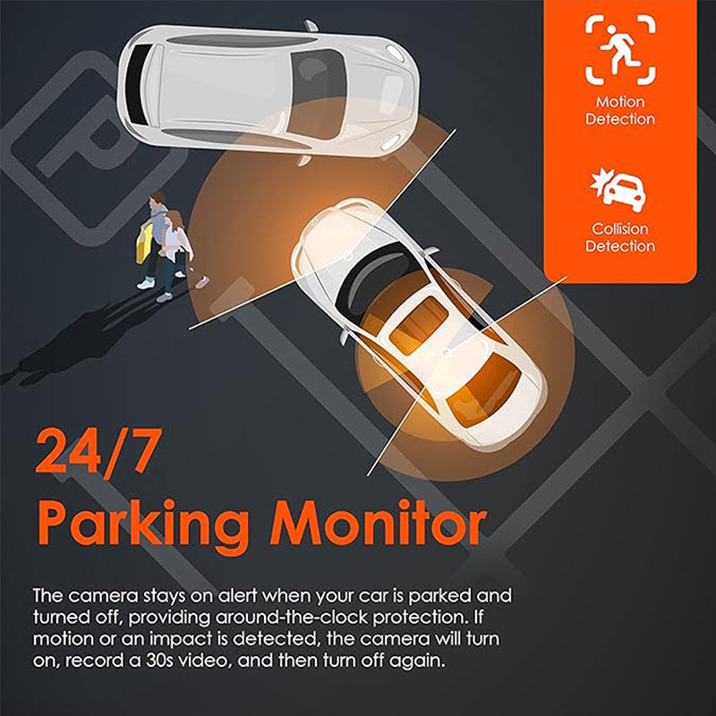 24/7 parking monitor on 4-channel dashcam
